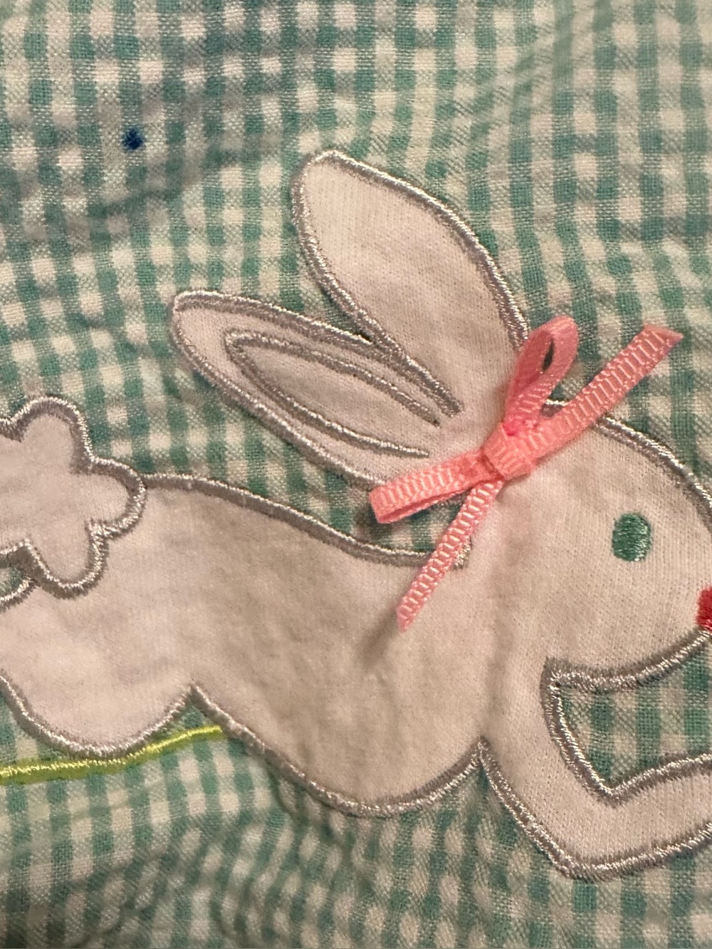 Good Lad Pink Tag Top - Mint and White Gingham